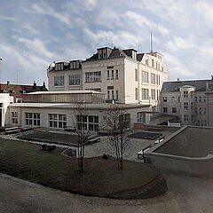 Park des Friedens, Innenhof der Großdruckerei Carl Werner um 1940