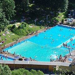 Freibad Mylau Luftbild Freibad Mylau