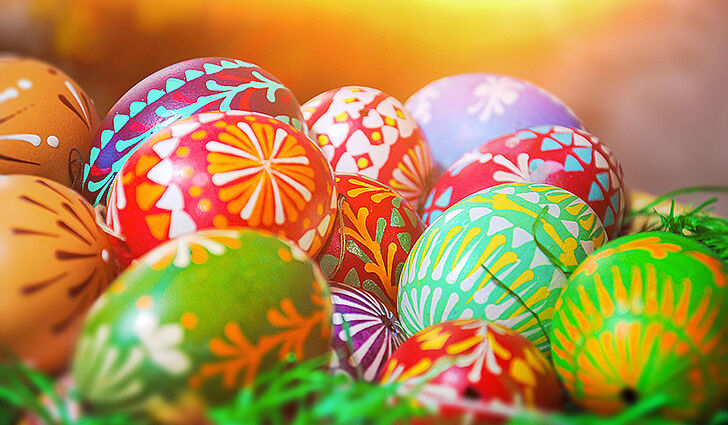 Ostereier, Foto: C. Steps, Ostergruß des Oberbürgermeisters