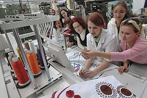 students of the department for textile and leather technology