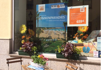 Ladenansicht Reisebüro Sunshine Euro Tours
