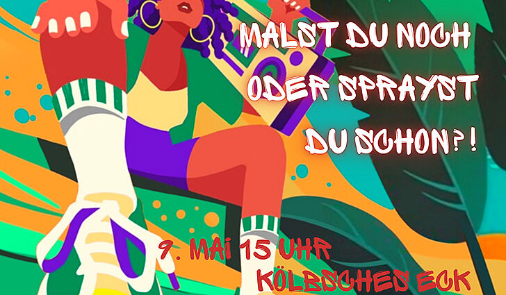Graffiti-Aktion am Kölbschen Eck am 9. Mai