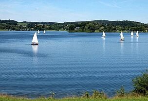 Sailing on the Pöhl Dam