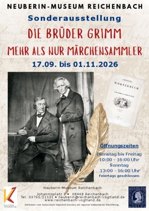 Plakat der Sonderausstellung 'Brüder Grimm - Mehr als nur Märchensammler' Plakat der Sonderausstellung 'Brüder Grimm - Mehr als nur Märchensammler'