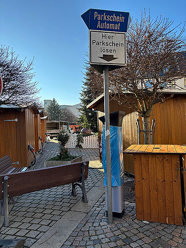 Parkscheinautomaten bis 5. Januar außer Betrieb.