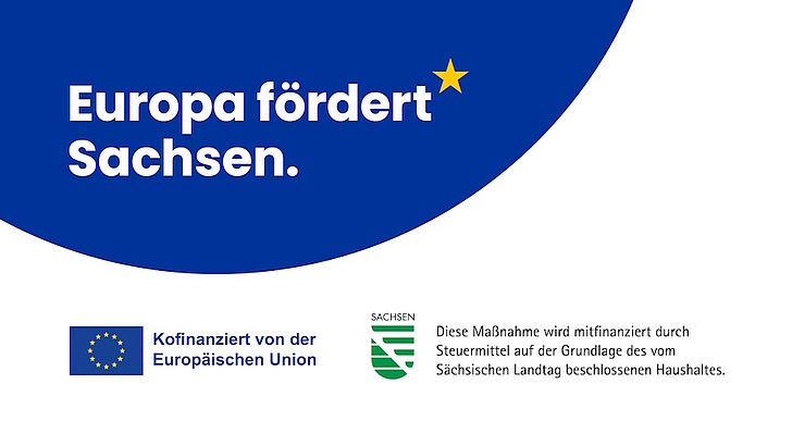 EU- und Sachsen-Wappen EU- und Sachsen-Wappen