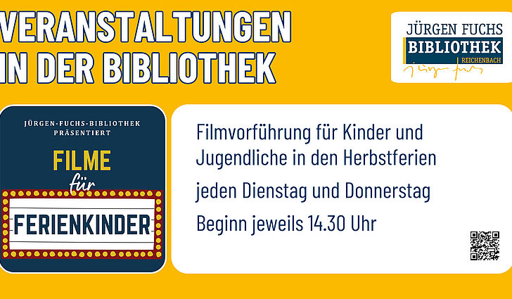 Filme für Ferienkinder in der Jürgen-Fuchs-Bibliothek